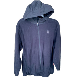 Spyder Active Black Hooded Performance Breathable Jacket Mens XL